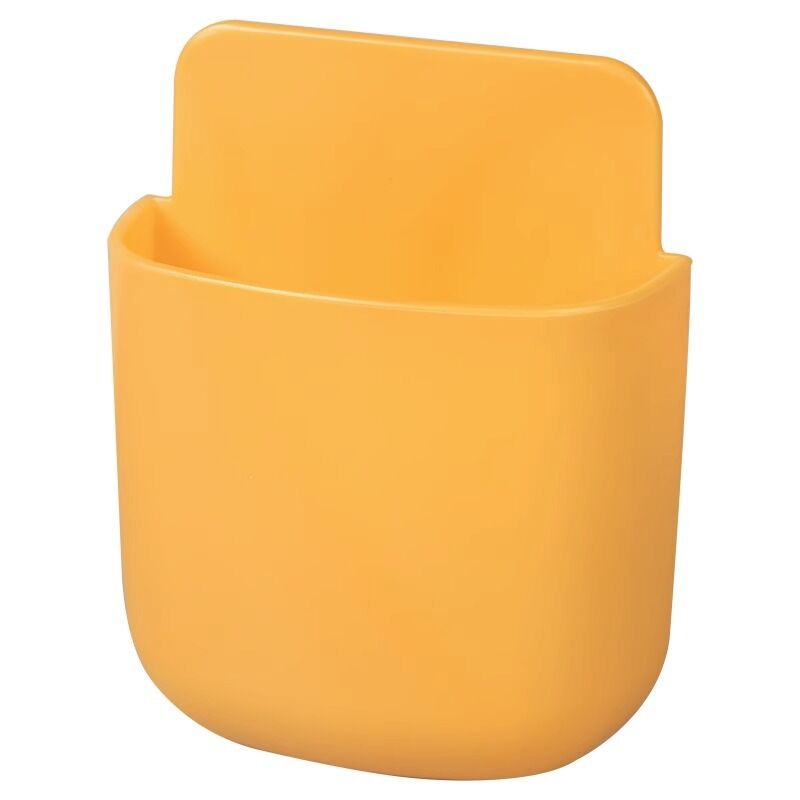 foto del prodotto linjou giallo scatola portaoggetti per telecomando, supporto per cellulare a parete, supporto per telecomando a parete, scatola portaoggetti in