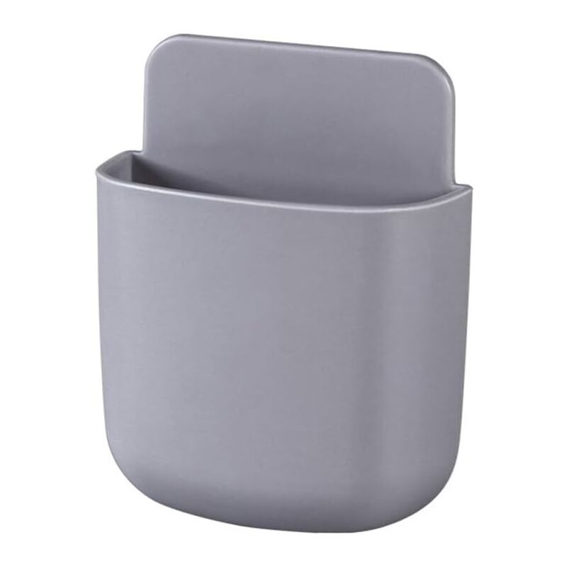 foto del prodotto linjou grigio scatola portaoggetti per telecomando, supporto per cellulare a parete, supporto per telecomando a parete, scatola portaoggetti in