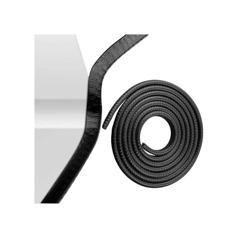 foto del prodotto linjou guarnizione in gomma per striscia di protezione, protezione per bordi della portiera dell auto, 5 m, colore nero