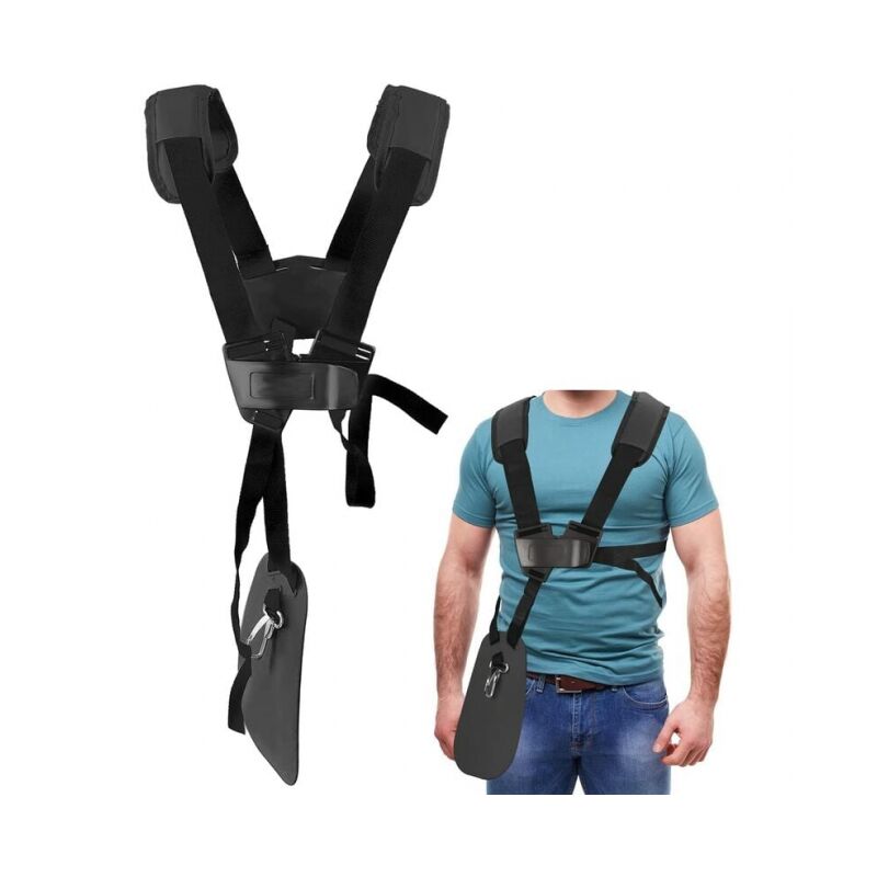 foto del prodotto linjou imbracatura per decespugliatore spalla con cintura in nylon resistente regolabile imbracatura per decespugliatore per stihl fs,