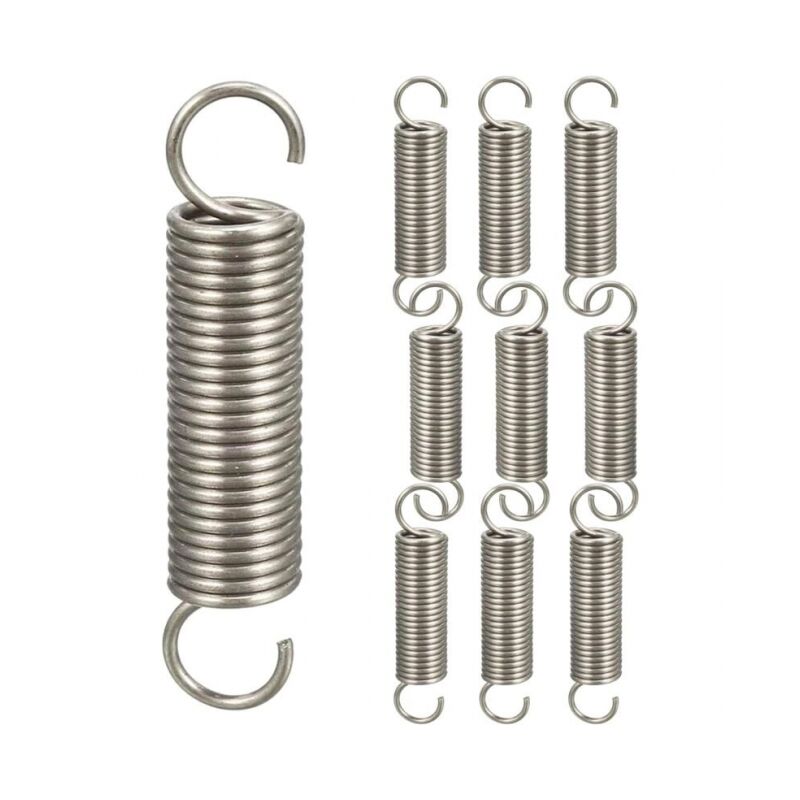 foto del prodotto linjou molle di tensione a molla a doppio gancio da 10 pezzi, assortimento di molle a gancio per molle di compressione