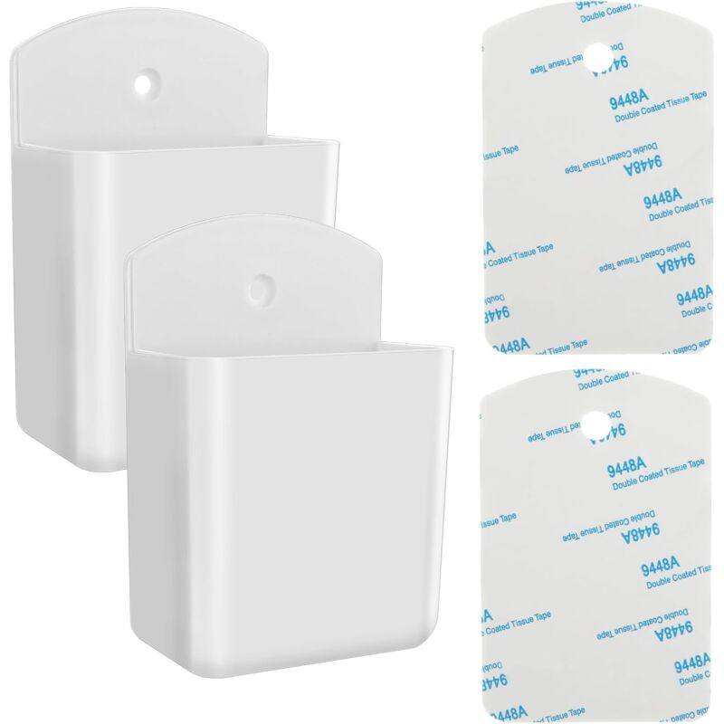 foto del prodotto linjou nero supporto da parete per telecomando, confezione da 2, autoadesivo, universale, organizer per telecomando, supporto da parete per