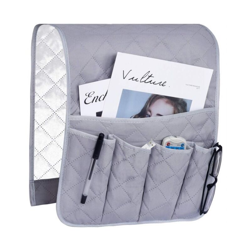 foto del prodotto linjou organizer per braccioli per poltrona, copertura protettiva per poltrona divano, tasche sospese salvaspazio, custodia antiscivolo per