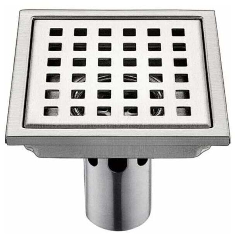 foto del prodotto linjou pezzo tubo di scarico a pavimento in acciaio inox filtro quadrato deodorante e prevenzione perdite di riflusso 11 cm x 11 cm