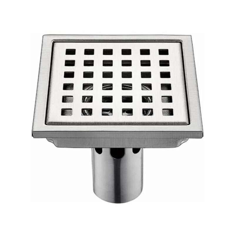foto del prodotto linjou pezzo tubo di scarico a pavimento in acciaio inox filtro quadrato deodorante e prevenzione perdite di riflusso 15 cm x 15 cm
