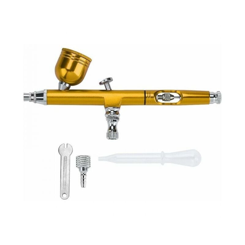 foto del prodotto linjou pistola a spruzzo per ossigeno da 0,3 mm, pistola a spruzzo per vernice con compressore d aria kit spray per aerografo per pittura