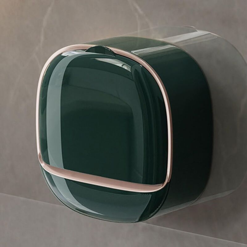 foto del prodotto linjou portasapone da bagno a parete, portasapone da bagno con coperchio ribaltabile, portasapone da bagno impermeabile, portasapone da bagno