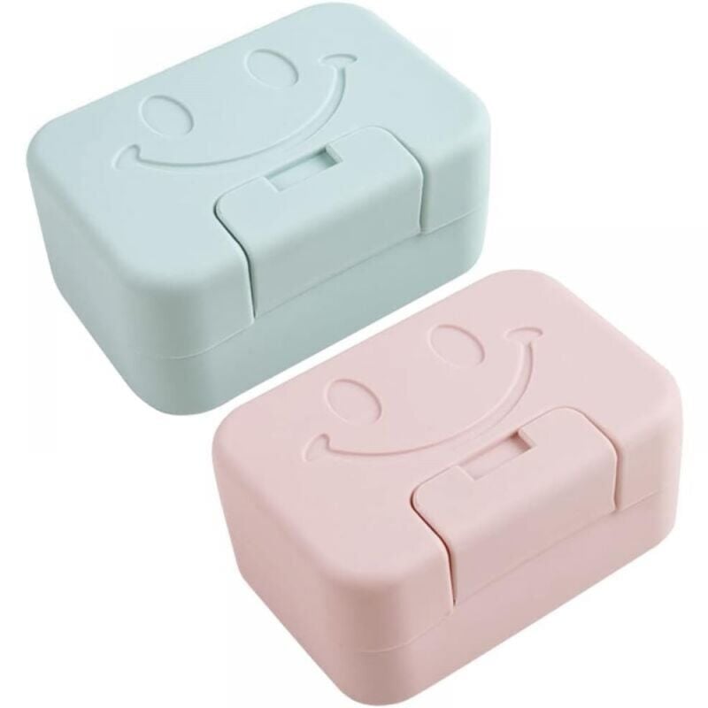foto del prodotto linjou portasapone da viaggio, 2 pezzi portasapone portatili portasapone in plastica con coperchio portasapone per casa, bagno, campeggio