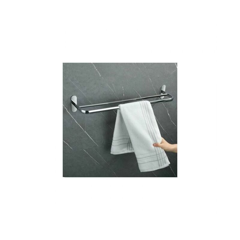foto del prodotto linjou portasciugamani doppio portasciugamani, portasciugamani da parete per bagno in sus304 da 40 cm, portasciugamani da parete a 2 barre in