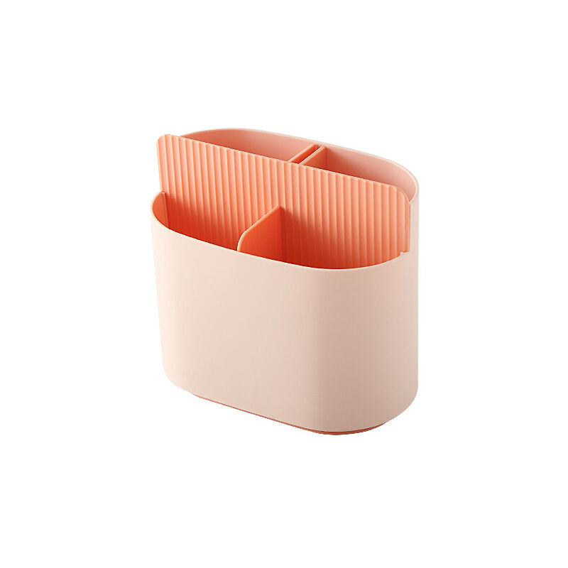 foto del prodotto linjou portautensili da cucina rosa, portacoltelli, portaoggetti multifunzionale per cucchiai e forchette, gabbia per bacchette da cucina,