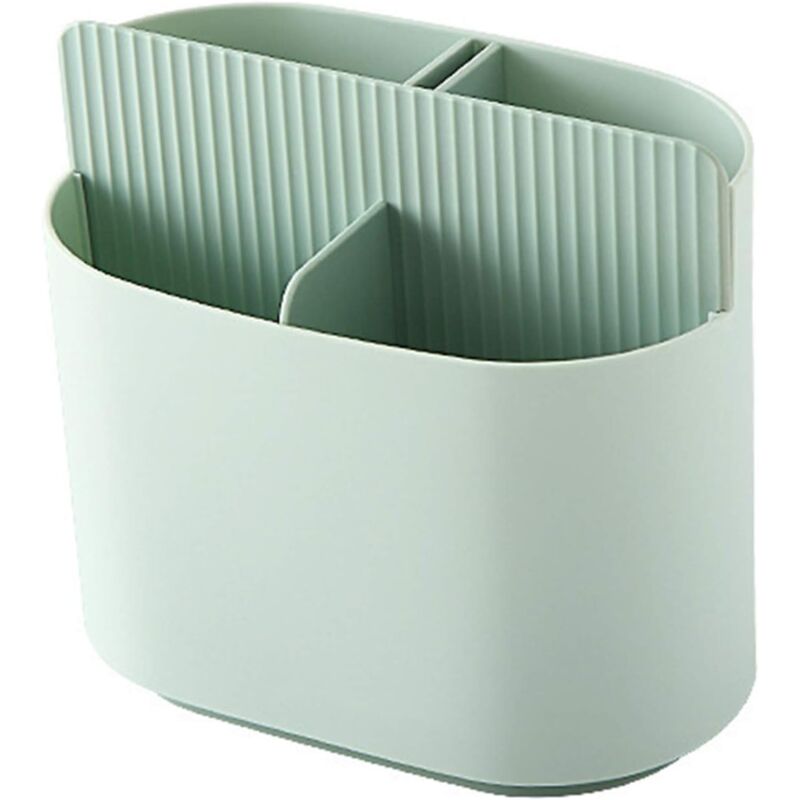 foto del prodotto linjou portautensili da cucina verde chiaro, portacoltelli, portaoggetti multifunzionale per cucchiai e forchette, gabbia per bacchette da cucina,