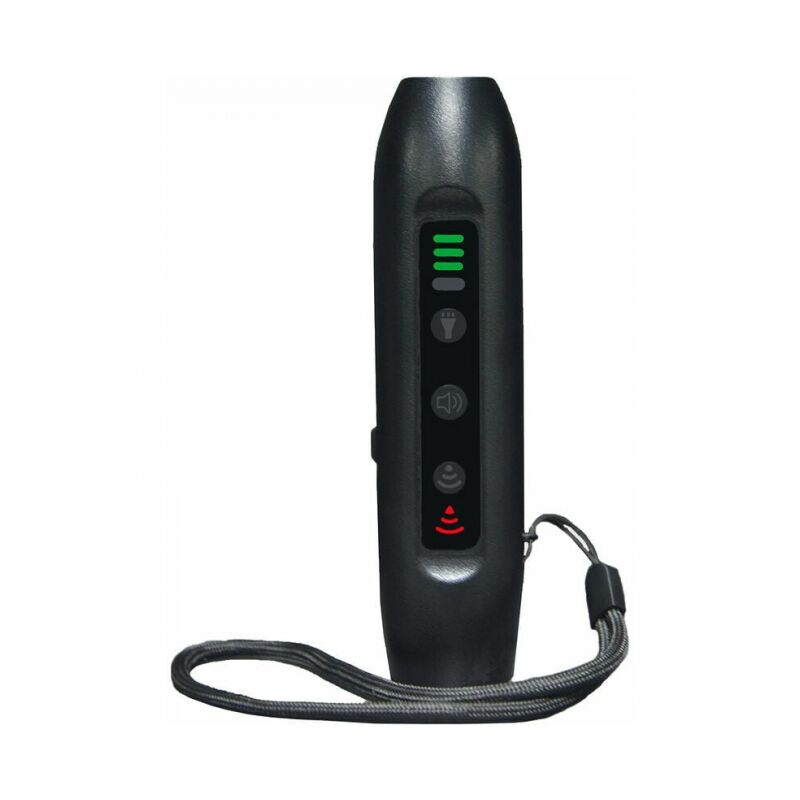 foto del prodotto linjou repellente per cani ad ultrasuoni a 3 modalit , addestratore di cani portatile ricaricabile con torcia intelligente ad alta luminosit ,