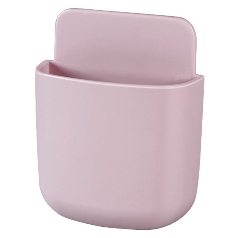 foto del prodotto linjou rosa scatola portaoggetti per telecomando, supporto per cellulare a parete, supporto per telecomando a parete, scatola portaoggetti in abs