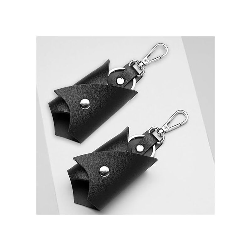 foto del prodotto linjou set di 2 custodie creative per chiavi per auto, custodia per chiavi a forma di pipistrello, custodia per chiavi in pelle pu, custodia per