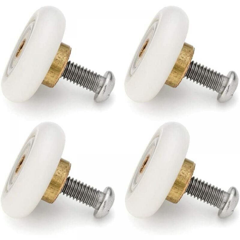 foto del prodotto linjou set di 4 rulli di ricambio per porte doccia scorrevoli, diametro 19 mm