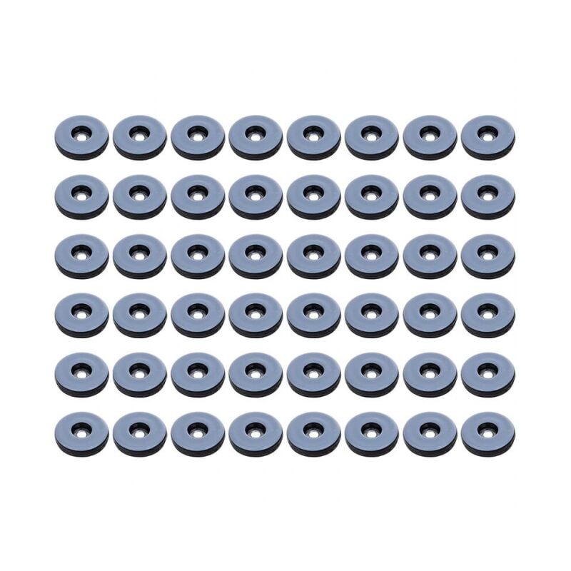 foto del prodotto linjou set di 48 piedini per mobili rotondi in teflon, cuscinetti antivibranti per mobili, rotondi 19 mm