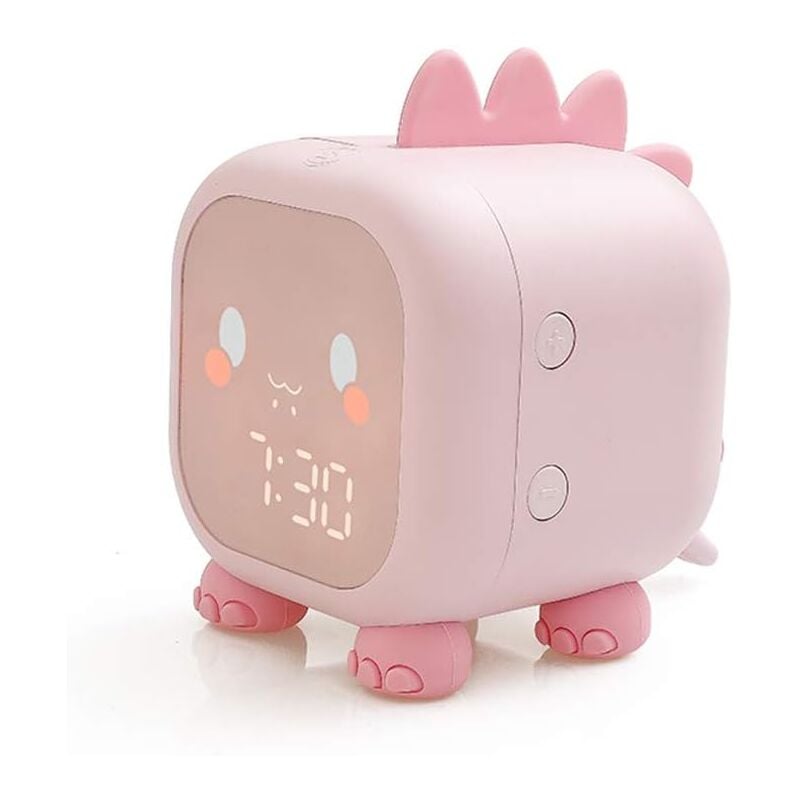 foto del prodotto linjou sveglia digitale a forma di dinosauro con luce notturna per bambini regalo di compleanno alimentazione usb