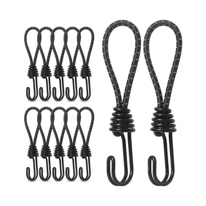 foto del prodotto linjou tenditori universali per teloni da 12 pezzi con fascette per cinghia elastica, teloni, poster, supporto per teloni, gomma per teloni,