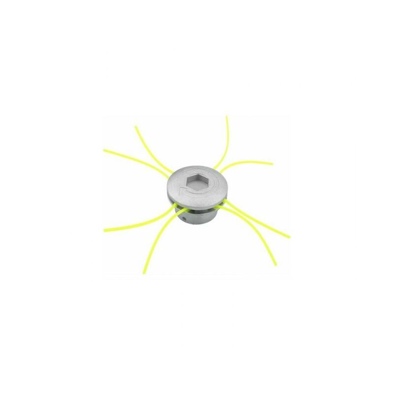 foto del prodotto linjou testina tagliaerba per filo in alluminio, testina universale per decespugliatore con 4 linee, testina tagliaerba per giardino, prato, patio,