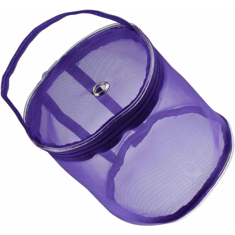 foto del prodotto linjou tote per lo stoccaggio dei filati a maglia e borsa, organizzatore di lana a maglia tote per lo stoccaggio della lana a maglia, nylon, viola