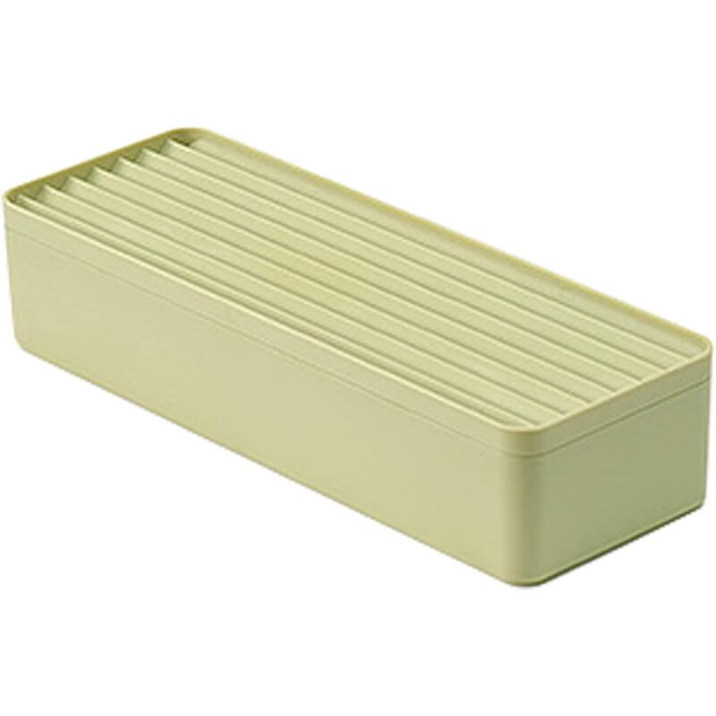 foto del prodotto linjou verde 1 scatola portaoggetti in plastica per cavi dati per auricolari, scatola portaoggetti per cancelleria per ufficio con coperchio,