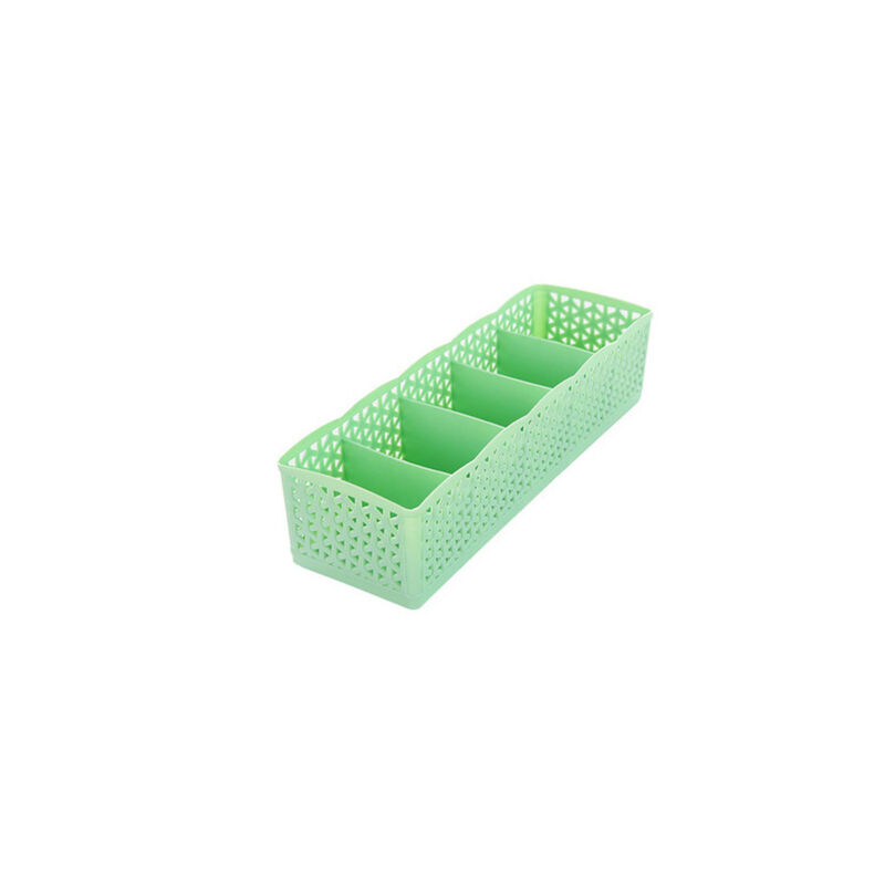foto del prodotto linjou verde scatola portaoggetti per cassetti, scatola portaoggetti per cassetti da scrivania con 5 griglie griglia perforata calzini maschere