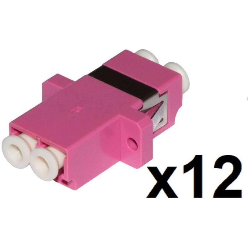 foto del prodotto link confezione 12 adattatori fibra ottica lc lc multimode duplex om4 lklcd412 