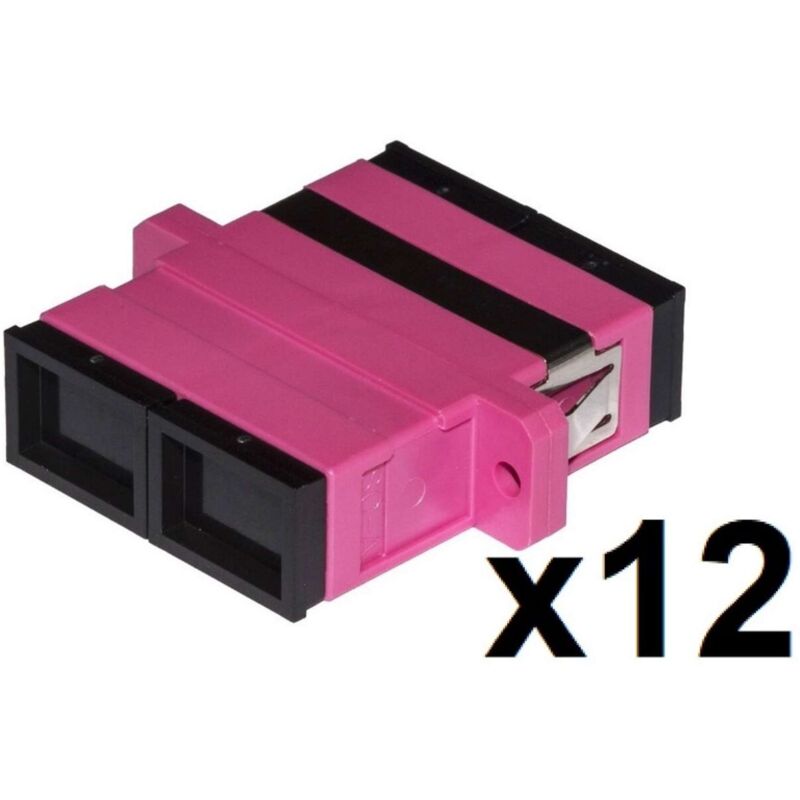 foto del prodotto link confezione 12 adattatori fibra ottica sc sc multimode duplex om4 lkscd412 