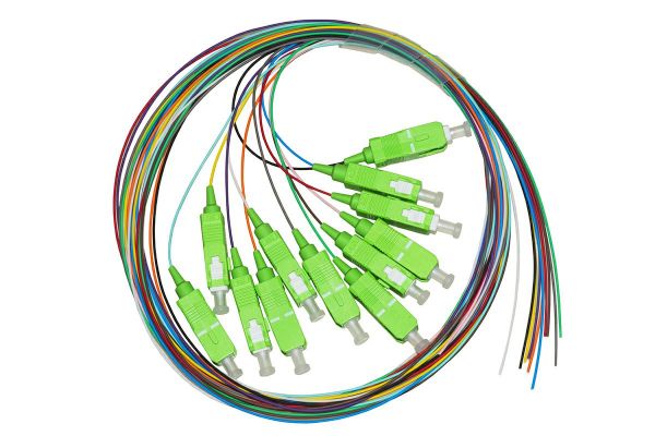 foto del prodotto link set 12 cavi pigtail fibra ott.color. conn.sc apc sm cf.12pz