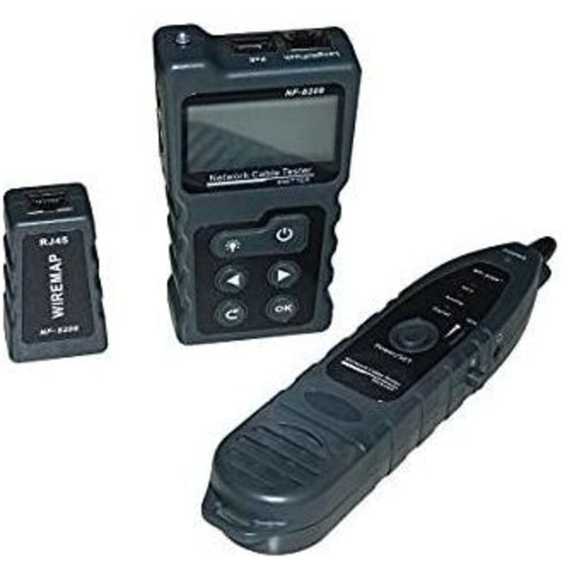 foto del prodotto link tester con display digitale per cavi di rete e poe con sonda cavi sottotraccia