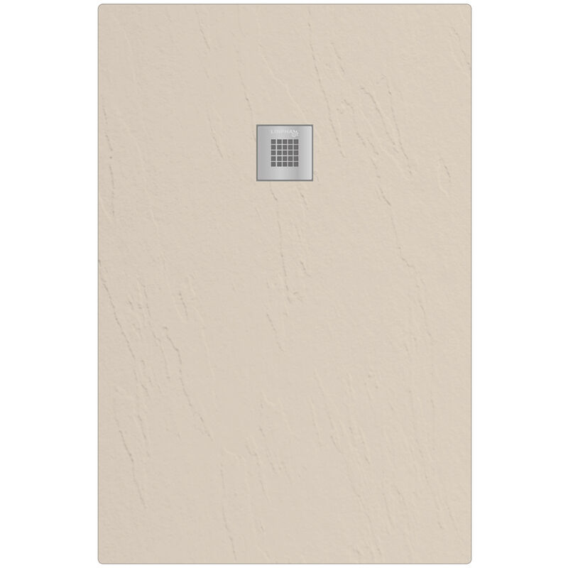 foto del prodotto linph piatto doccia rettangolare 130x80 cm effetto pietra marmoresina stone bianco francia