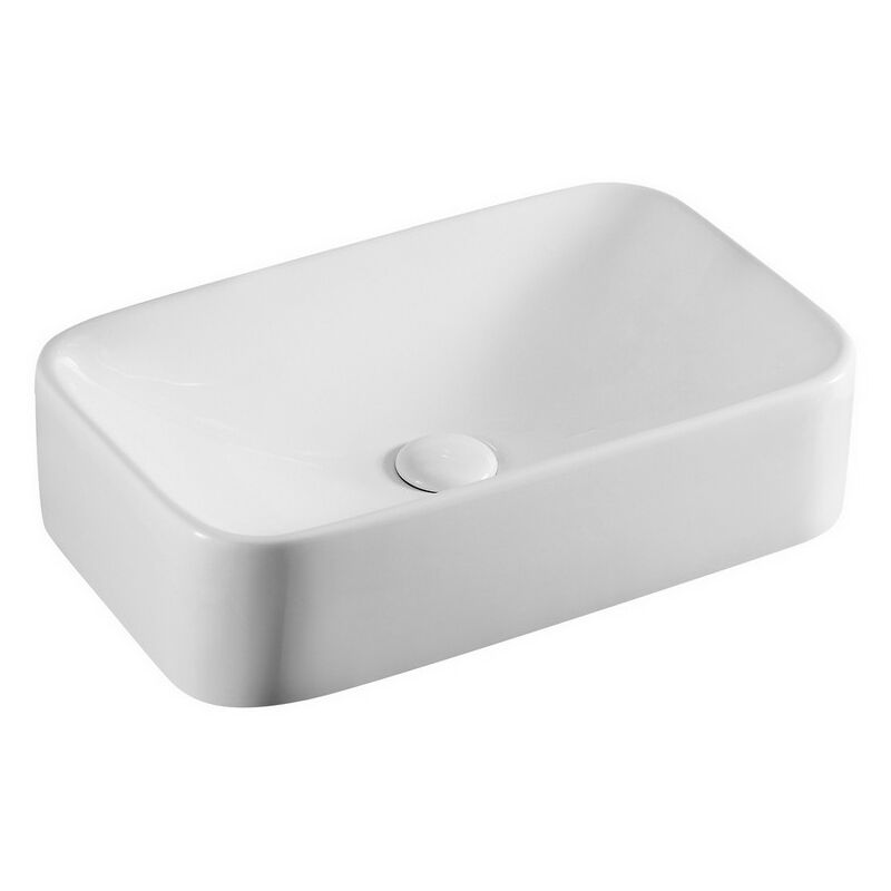 foto del prodotto linpha lavabo da appoggio mod. la38 cm 48.5 x 28.5 bianco piletta non inclusa