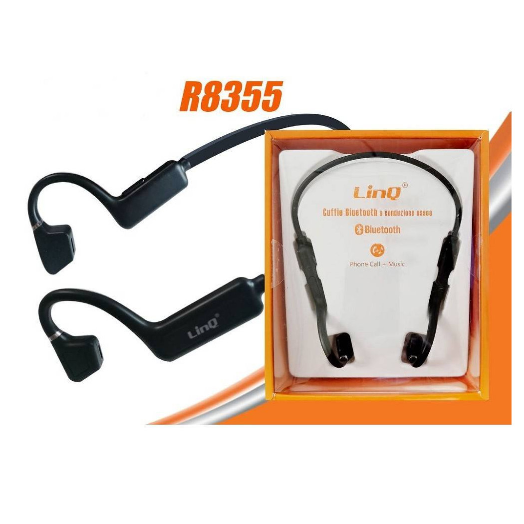 foto del prodotto linq auricolari impermeabile a conduzione ossea cuffie bluetooth senza fili r8355 