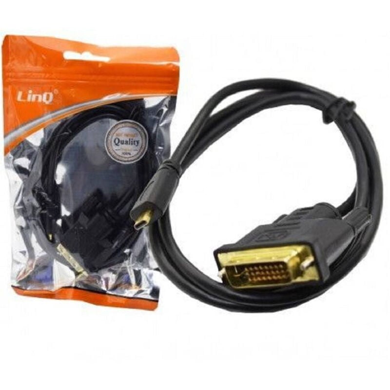foto del prodotto linq - cavo adattatore conversione da micro hdmi a dvi-d 24 1 lunghezza 1,5 mt dv-c4526 -