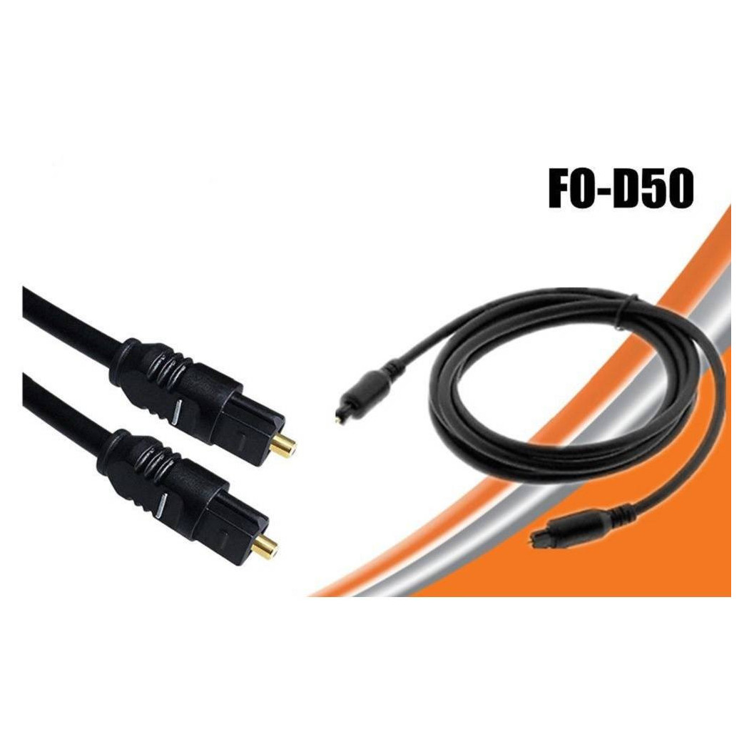 foto del prodotto linq cavo otg ottico coassiale segnale audio digitale 5 mt per tv lettori dvd fo d50 