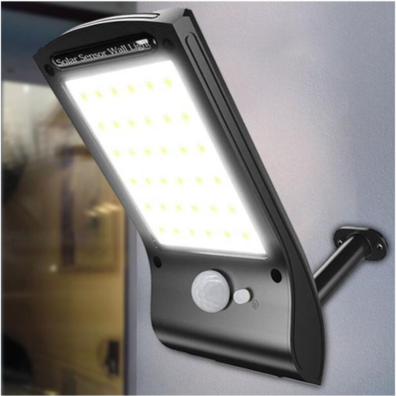 foto del prodotto linq luce solare applique 36 led da parete sensore di movimento giardino linq l808b 