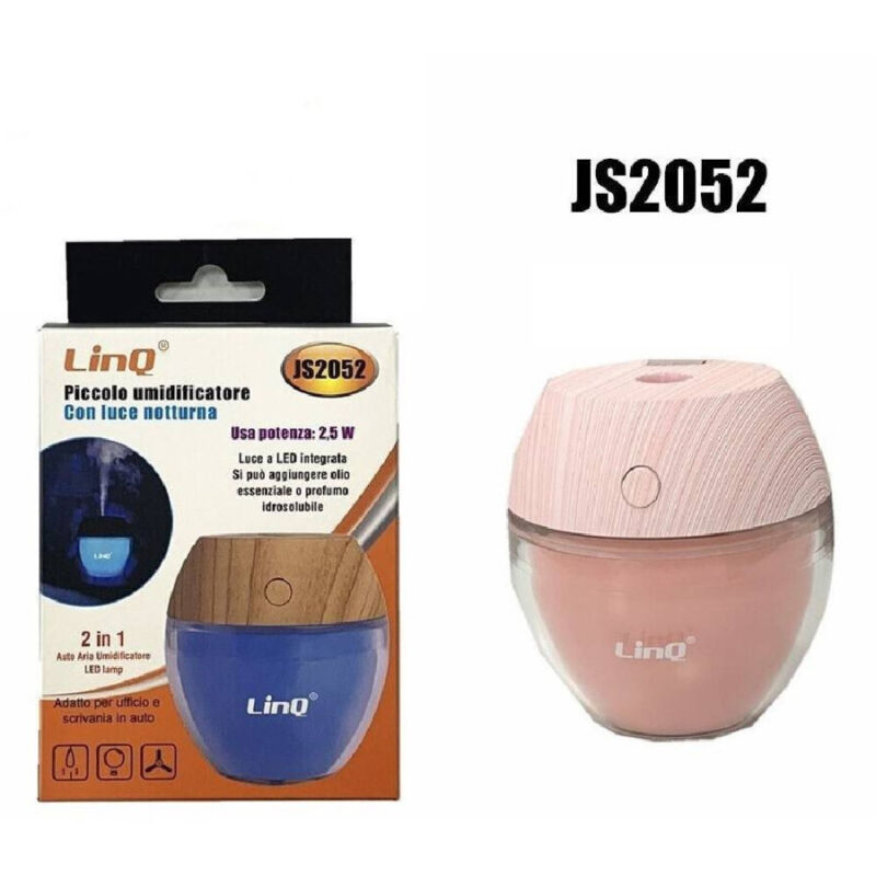 foto del prodotto linq mini umidificatore diffusore aroma profumo con luce notturna 2.5w ufficio js2052 