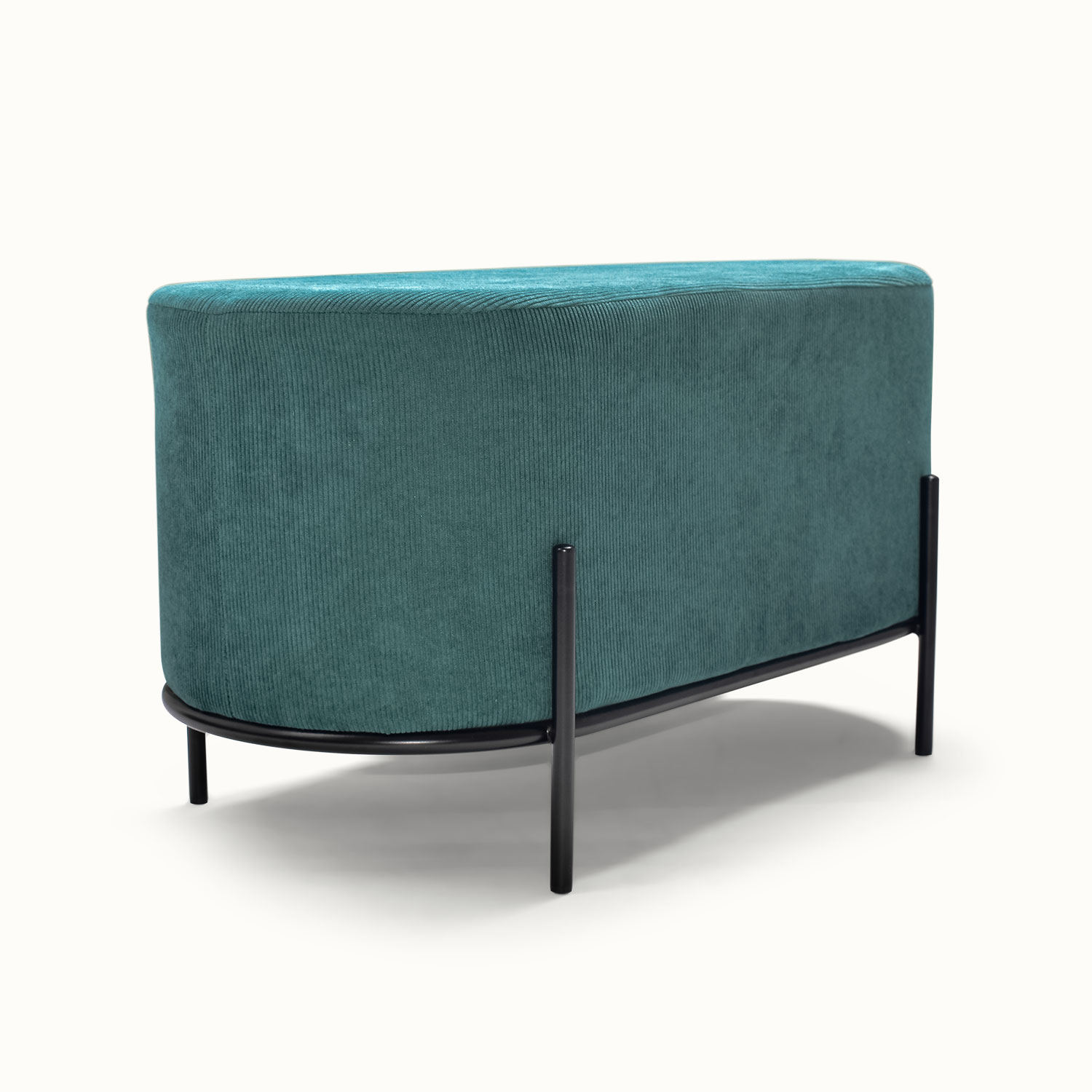 foto del prodotto lipsia velvet pouf ovale in velluto a coste