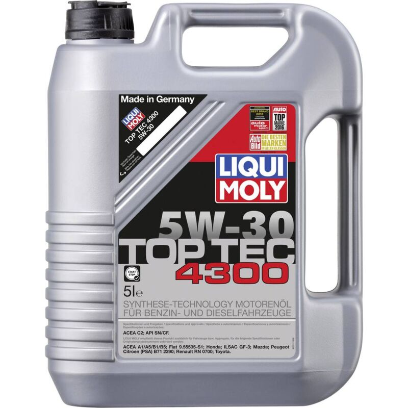 foto del prodotto liqui moly 5w 30 top tec 4300 3741 olio motore 5 l