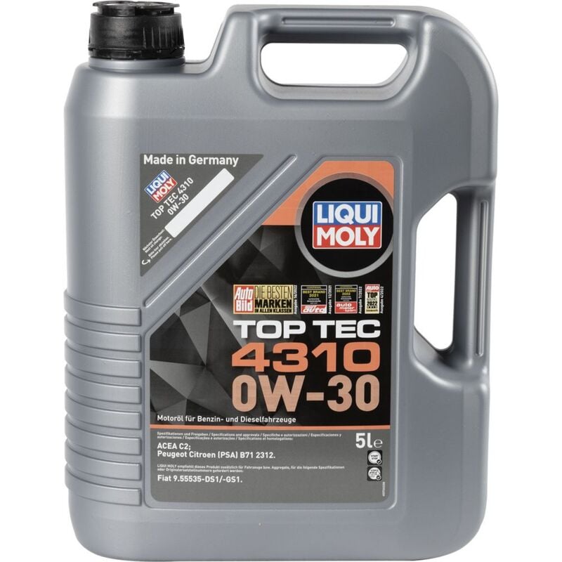 foto del prodotto liqui moly olio motore top tec 4310 0w 30 5l