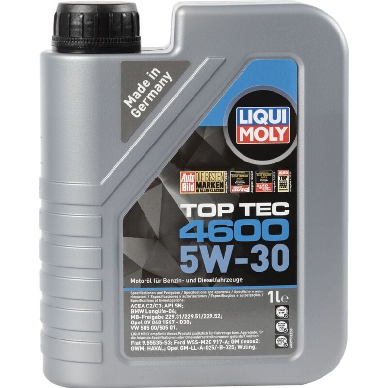 foto del prodotto liqui moly olio motore top tec 4600 5w 30 1l