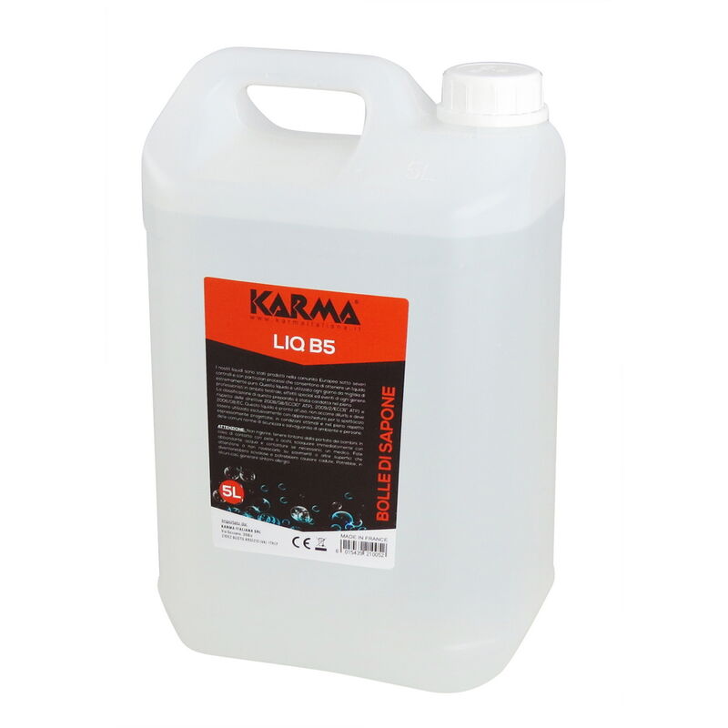foto del prodotto liquido bolle di sapone per macchine delle bolle 5 litri liq b5 karma