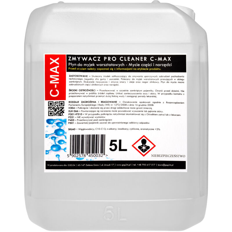 foto del prodotto liquido per la rimozione di pezzi e attrezzi per la macchina lavasciuga pro cleaner c max 5l