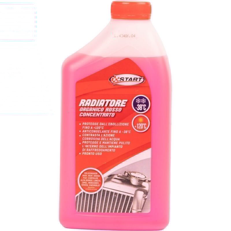 foto del prodotto liquido radiatore rosso 38 c 1l per motori monoblocco in alluminio