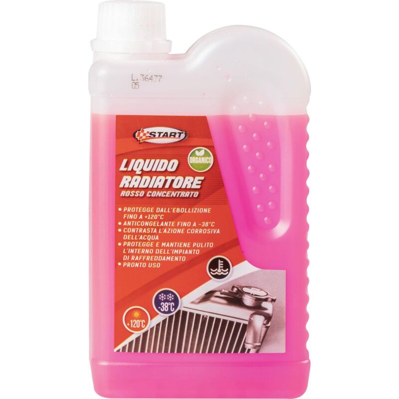 foto del prodotto liquido radiatore rosso effetto anticongelante 38 c 500ml