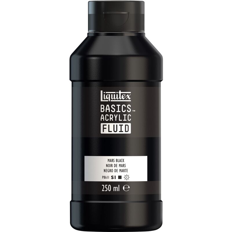foto del prodotto liquitex lqx basics fluid 250ml nero di marte