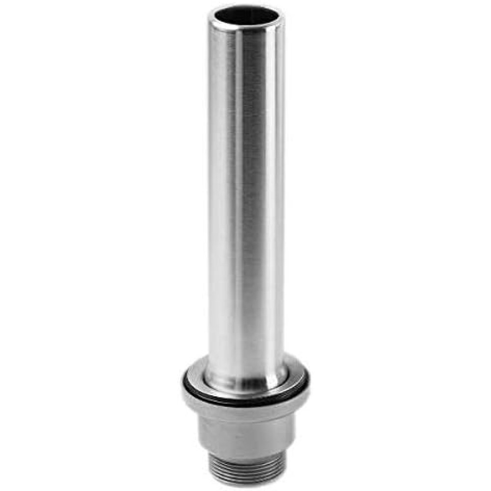 foto del prodotto lira scarico con tubo di troppopieno in acciaio inossidabile di 270 mm per lavello di 60 mm di diametro