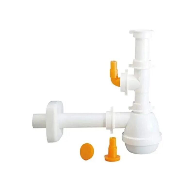 foto del prodotto lira sifone scarico 1 via senza piletta per lavello in acciaio inox e ceramica con attacco lavastoviglie 11 2 40