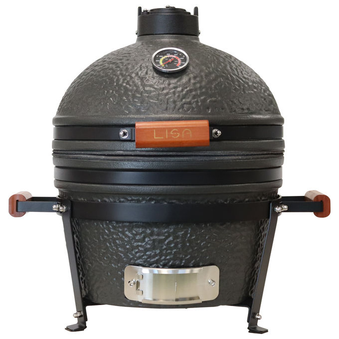 foto del prodotto lisa kamado 16 barbecue da giardino per cottura affumicata e grigliate perfette