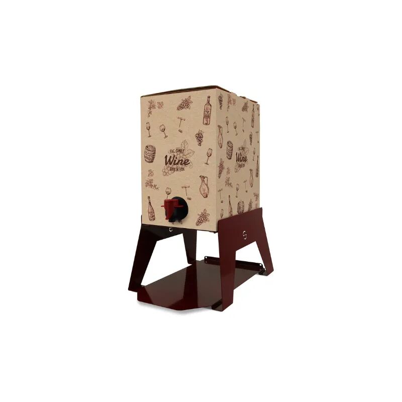 foto del prodotto lisa porta bag in box 3l con vassoio integrato supporto rialzato per vino e olio red wine